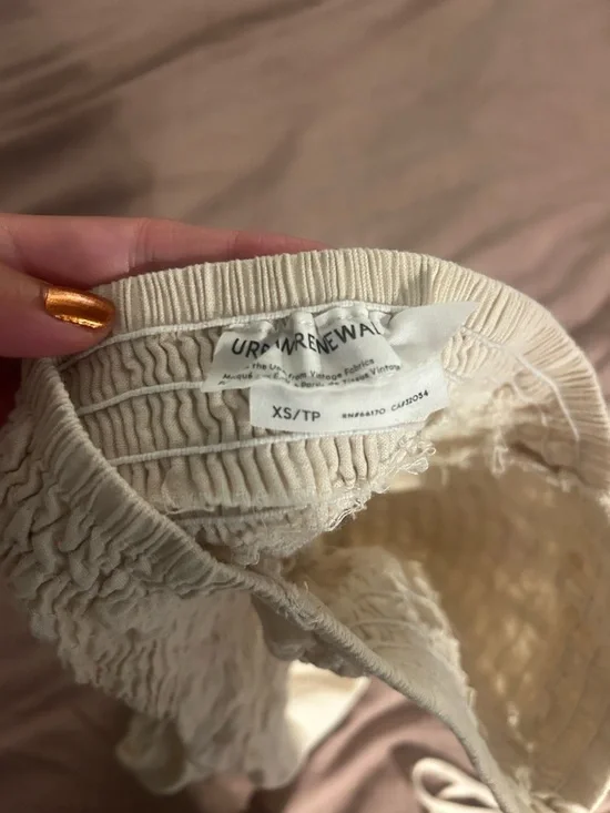 Urban Outfitters White Smocked Halter Mini Dress - Picture 4 of 4